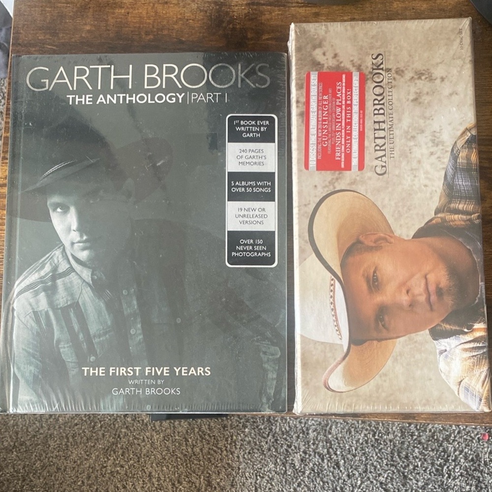 Garth Brooks Anthology Part I - Black and Cream Mixed Media Art Collection